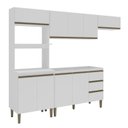 Ver imagem 2 de Conjunto de Cozinha Modulada 4 Peças 2 Aéreos 1 Balcão e 1 Torre Quente Margarida Yescasa Branco