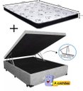 Ver imagem 1 de Cama Baú Casal Branco + Colchão Espuma D33 138x188x16