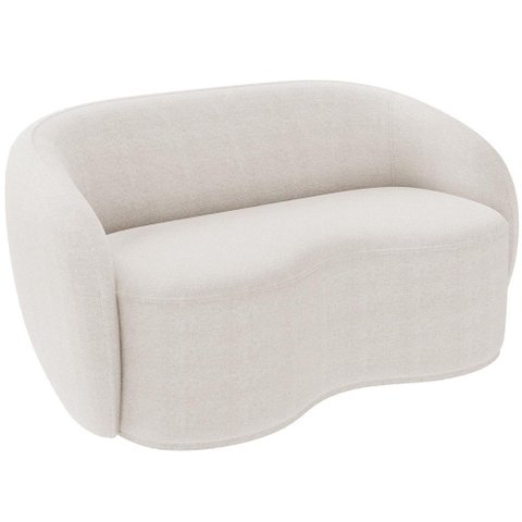 Sofá 3 Lugares 160cm Sala de Estar Living Oscar K01 Bouclê Creme