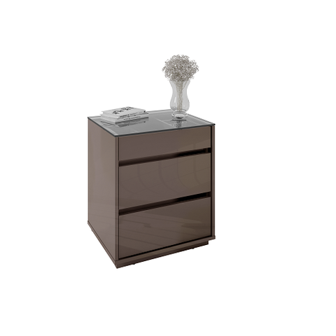 Mesa de Cabeceira Belize Cinza/perola - Casa D Móveis