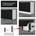 Ver mais imagens de Balcão de Pia Cozinha 2 Portas Branco/Preto Agata Madesa