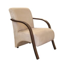 Poltrona Decorativa Stilo Braços em Madeira Dora Bela 0119 - 1