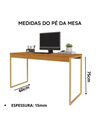 Ver mais imagens de Kit Mesa Home Office 90 cm com Aparador 3 Prateleiras Júlia - Freijó Dourado