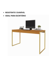 Ver imagem 6 de Kit Mesa Home Office 90 cm com Aparador 3 Prateleiras Júlia - Freijó Dourado