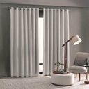 Ver imagem 1 de Cortina Tecido Blackout 100% 5,40 X 2,70 Cm Linen Bege Duna Ilhós