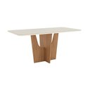 Ver imagem 2 de Mesa de Jantar com Tampo Mdf com Vidro Canto Arredondado 180 Cm Vértice