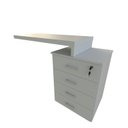 Ver imagem 5 de Escrivaninha Mesa Escritório e Home Office com 4 Gavetas 112cm MDF Cinza