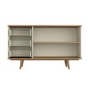 Ver imagem 3 de Balcão Buffet P/ Sala 135cm C/ 2 Portas e 3 Gavetas 100% Mdf Cor:louro com Luna