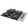 Cooktop 4 Bocas Ferro Fundido com Inox À Gás Suggar Fg4404fvpix - 4