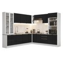 Ver imagem 2 de Armário de Cozinha Completa de Canto 549 cm Branco/Preto Lux Madesa 01
