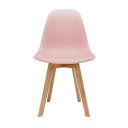 Ver imagem 2 de Kit 2 Cadeiras Eames Wood Rosa Polipropileno Sala Jantar Cozinha