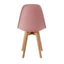 Ver imagem 3 de Kit 2 Cadeiras Eames Wood Rosa Polipropileno Sala Jantar Cozinha
