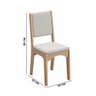 Mesa de Jantar 4 Cadeiras Estofadas Carvalho Off White - 4