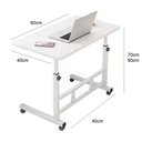Ver imagem 4 de Mesa Notebook Altura Ajustavel Home Office Multifuncional com Rodinhas Escrivaninha Sala Sofa Branco