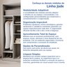 Guarda-roupa de Canto Reto Modular 95cm sem Portas com Cabideiros Jade CabeCasa MadeiraMadeira - 10