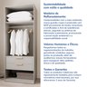 Guarda-roupa de Canto Reto Modular 95cm sem Portas com Cabideiros Jade CabeCasa MadeiraMadeira - 9