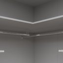 Ver imagem 6 de Guarda-Roupa de Canto Reto Planejado 95cm sem Portas com Cabideiros Jade CabeCasa MadeiraOriginals Cinza/Urbano