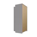 Ver mais imagens de Guarda-Roupa de Canto Reto Planejado 95cm sem Portas com Cabideiros Jade CabeCasa MadeiraOriginals Cinza/Urbano