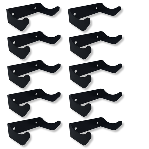 10 Suportes para Garrafa de Vinho Fixação de Parede Aço Robusto Design Industrial Preto