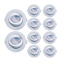 Ver imagem 1 de Kit 10 Spot de Led Embutir Alltop Par20 Redondo 7w Bivolt Taschibra 3000k Luz Quente