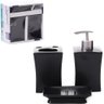 Jogo para Banheiro de Porcelana Trake Preto com 3 Peças - 1