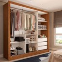 Ver imagem 2 de Guarda-roupa Casal Cali 3 Portas 3 Gavetas com Espelho Cinamomo - Panorama Móveis