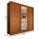 Ver imagem 4 de Guarda-roupa Casal Cali 3 Portas 3 Gavetas com Espelho Cinamomo - Panorama Móveis