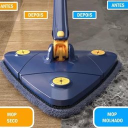 Esfregão Mop Giratório Triangular Limpa Chão Vidro Teto - 2