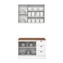 Ver imagem 3 de Cozinha Compacta 2 Peças 100% MDF com Balcão Pia e Tampo Branco HP/Nature Americana