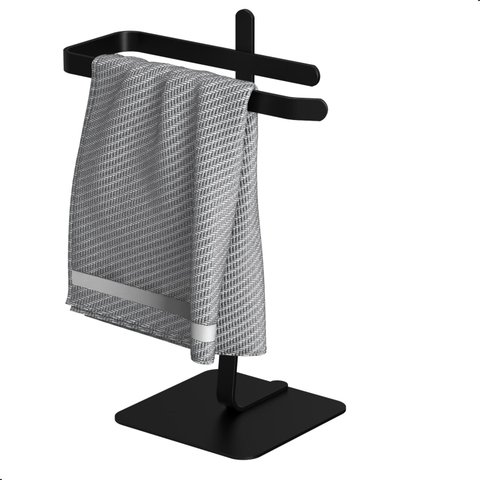 Porta Toalha Lavabo de Bancada Suporte Para Toalha Oslo:Preto