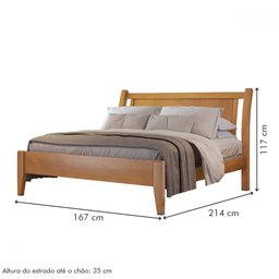Cama Queen Verona Madeira Maciça Amênda/mel - Josandro - 3