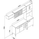 Ver imagem 3 de Cozinha Isabelle 8 Portas 2 Gavetas 2400 X 1990 X 390