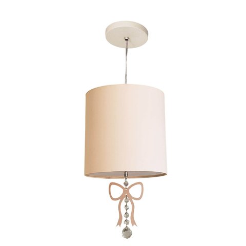 Luminária Pendente Infantil Laço Crú 25x25 1e27