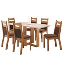 Ver imagem 2 de Mesa de Jantar Retangular Linz 1,60x80 com 6 Cadeiras Sicilia