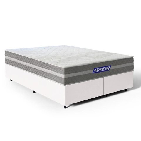Cama Box com Colchão Gazin de Molas Ensacadas One Face Air Up Queen 158cm