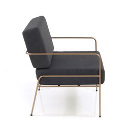 Poltrona Fly base Cobre Aquatec Preto - 1