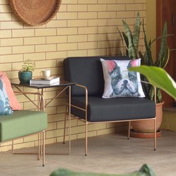 Poltrona Fly base Cobre Aquatec Preto - 6