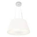 Ver imagem 3 de Lustre Pendente Cone Md-4001 Cúpula em Tecido 21/40x30cm Branco - Bivolt
