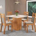 Ver imagem 1 de Mesa de Jantar Quadrada 90x90 com 4 Cadeiras Sicilia