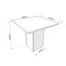 Mesa de Jantar Quadrada 90x90 com 4 Cadeiras Sicilia - 3