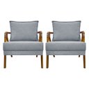 Ver imagem 1 de Kit 2 Poltronas Decorativas Reforçadas Shine para Sala Recepção Escritório Tecido Bouclé Premium