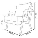 Ver imagem 4 de Kit 2 Poltronas Decorativas Reforçadas Shine para Sala Recepção Escritório Tecido Bouclé Premium