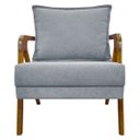 Ver imagem 5 de Kit 2 Poltronas Decorativas Reforçadas Shine para Sala Recepção Escritório Tecido Bouclé Premium