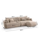 Ver imagem 3 de Conjunto Sofá 280cm e Puff Comfy CabeCasa MadeiraOriginals Bege Claro