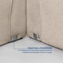 Ver imagem 6 de Conjunto Sofá 280cm e Puff Comfy CabeCasa MadeiraOriginals Bege Claro
