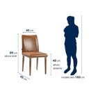 Ver imagem 5 de Kit 2 Cadeiras Couro Sintético e Pés em Madeira Maciça Isa