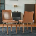 Ver imagem 4 de Kit 2 Cadeiras Couro Sintético e Pés em Madeira Maciça Isa
