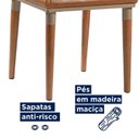Ver mais imagens de Kit 2 Cadeiras Couro Sintético e Pés em Madeira Maciça Isa Marrom/Champanhe