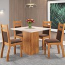 Ver imagem 1 de Mesa de Jantar Quadrada 90x90 com 4 Cadeiras Sicilia