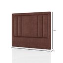 Ver imagem 3 de Cabeceira Cama Casal Bordada Courino 146cm Florença Mogno